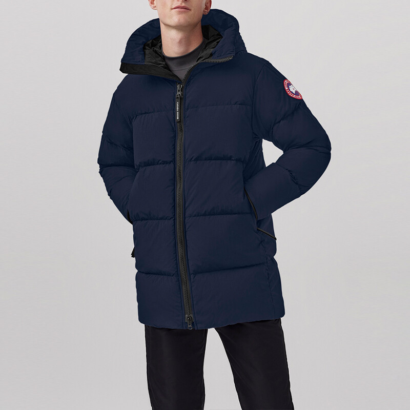 Коллекция осень-зима 23, пуховик мужской, атлантический темно-синий Canada Goose — фото 3