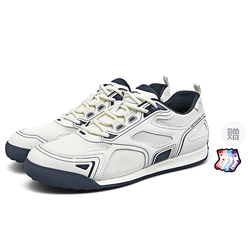 

SEPTWOLVES Мужские низкие кеды белые с носками, цвет White Comes with Socks*1 (Standard Leather Shoe Size)