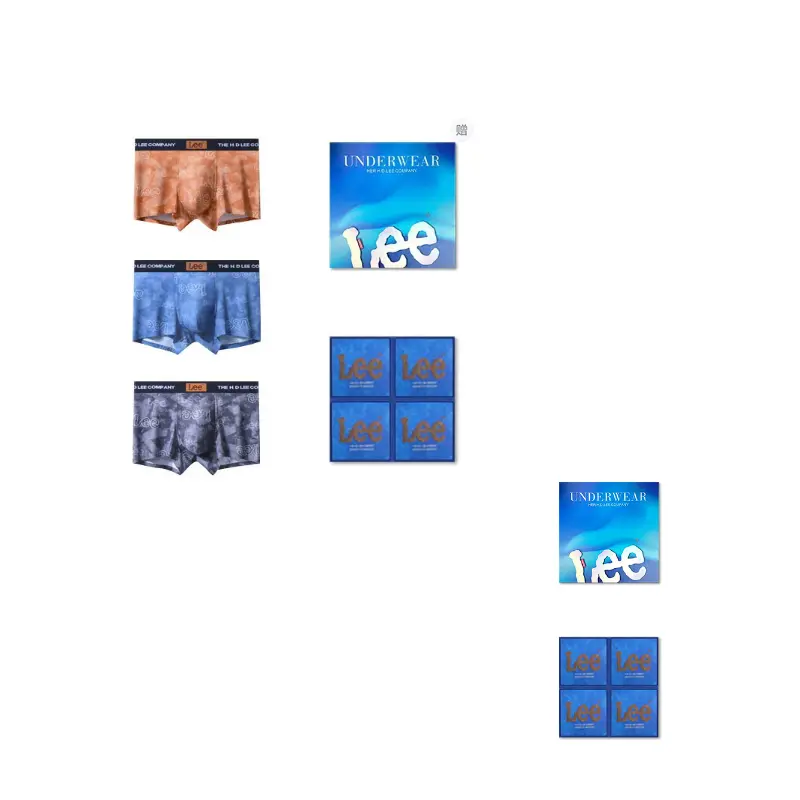 

Мужские трусы боксеры упаковка 3 штуки Lee, темно-серый