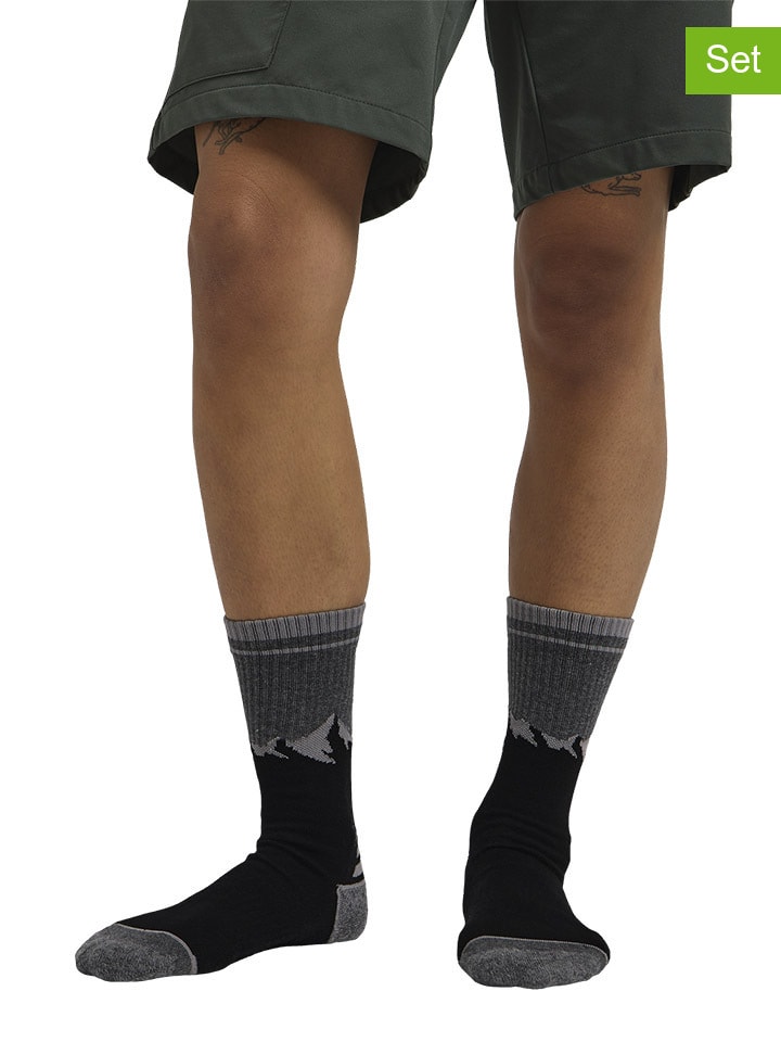 

Jack Wolfskin Комплект из 2 функциональных носков "Mount Multi" серо-черного цвета