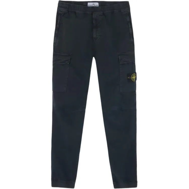 Брюки прямого кроя с логотипом STONE ISLAND, Midnight Blue
