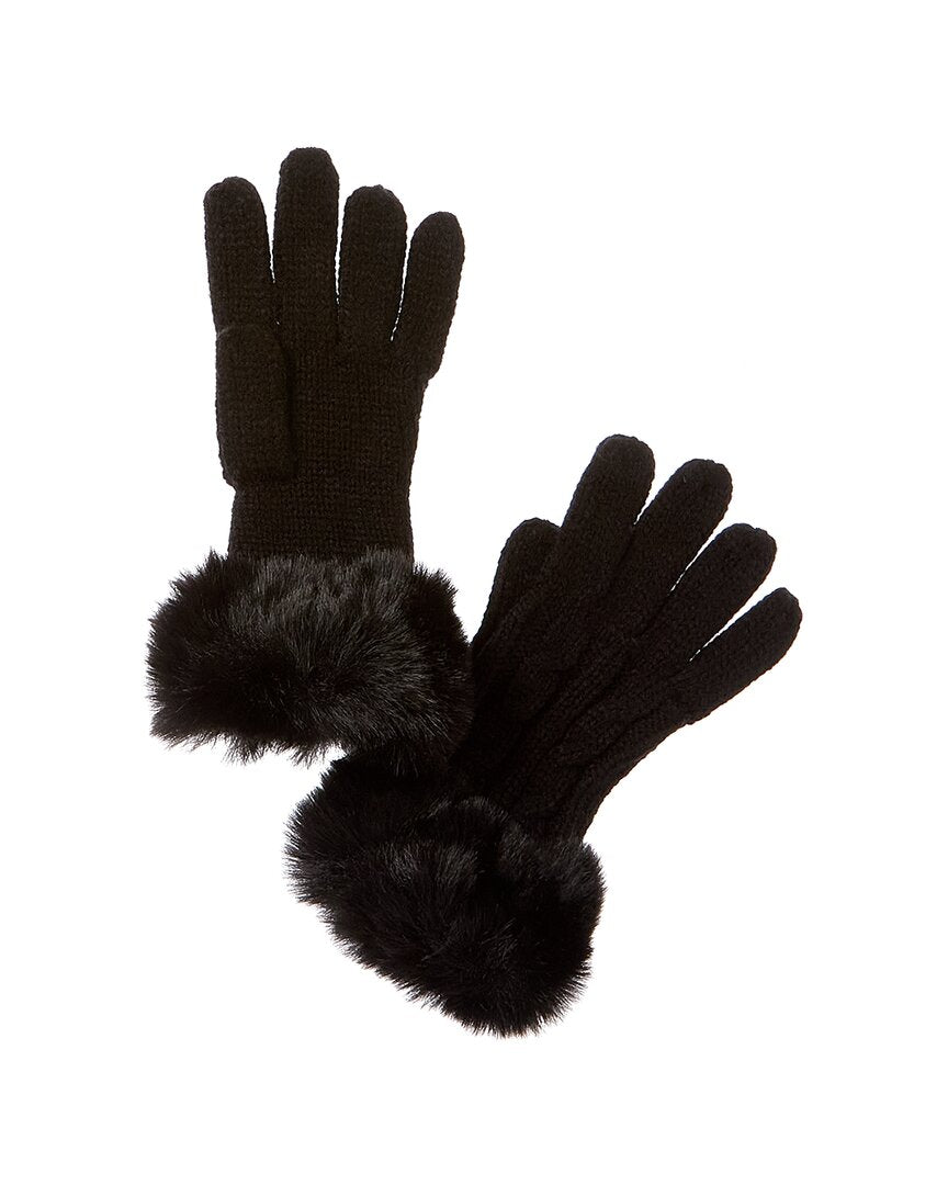 

Surell Accessories Вязаные эластичные варежки, черный
