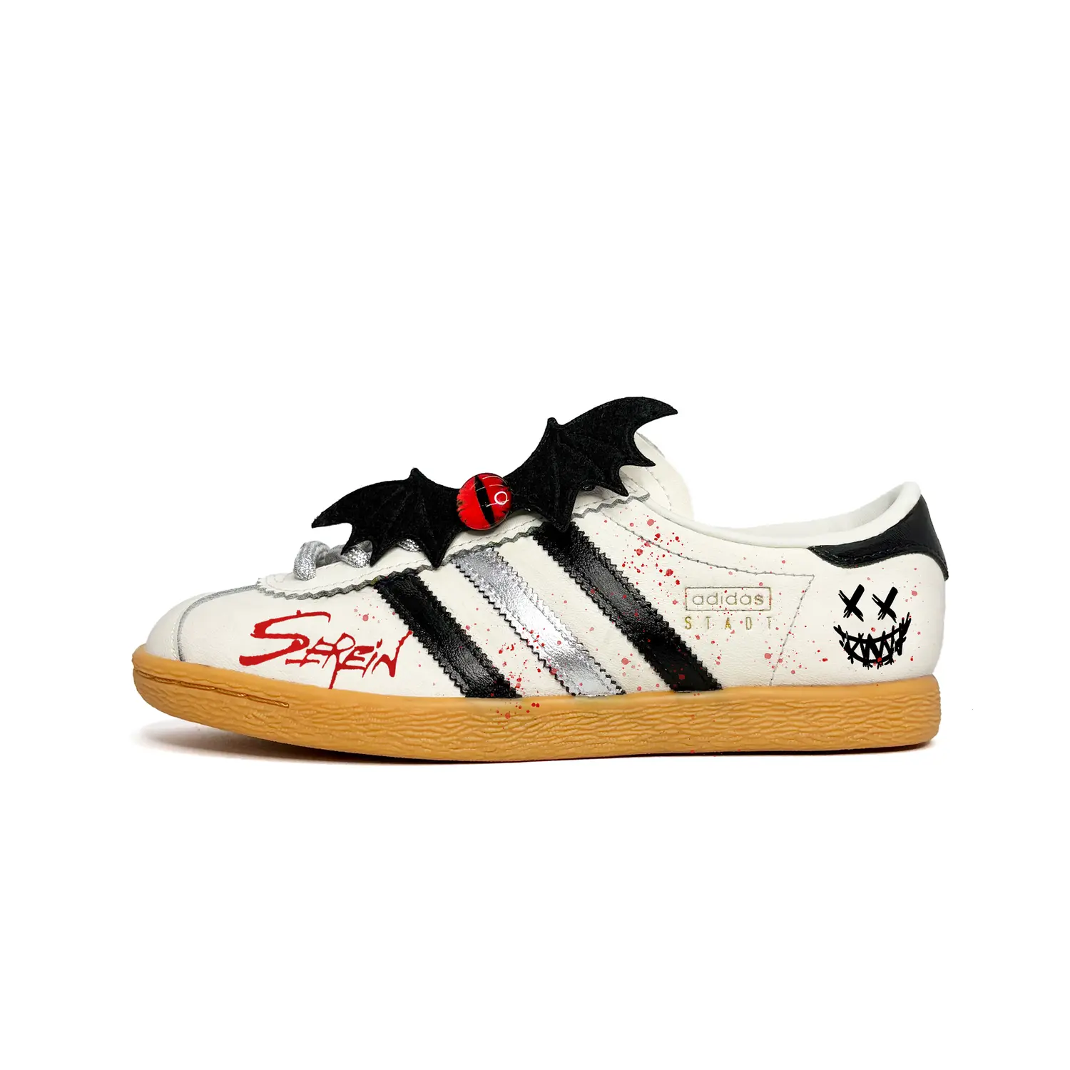 

Adidas Originals Кроссовки Stadt Silver Black Demon с износостойким верхом, низкие, немецкая армия, унисекс, бежевые