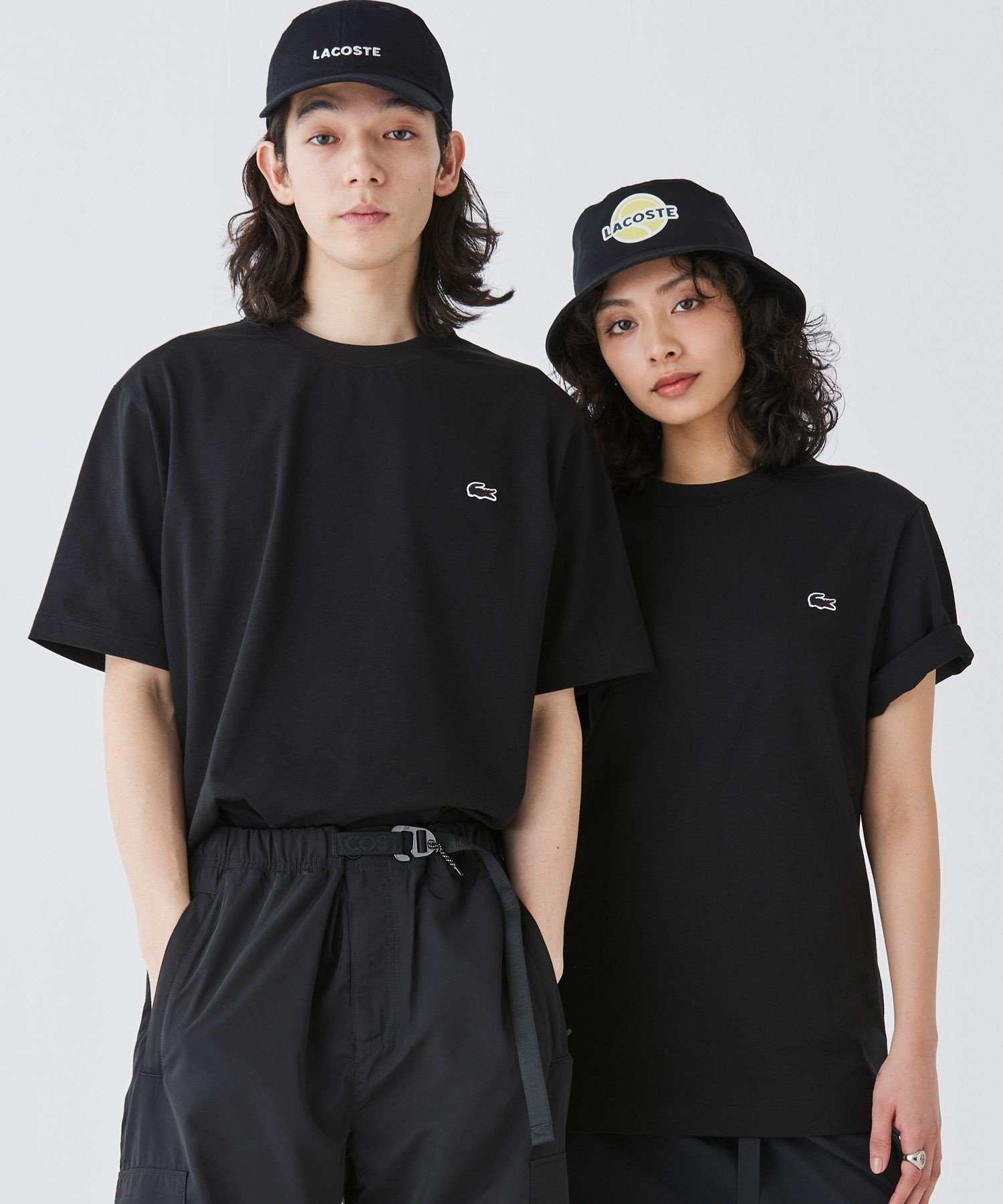 Футболка LACOSTE Контурные часы, Black