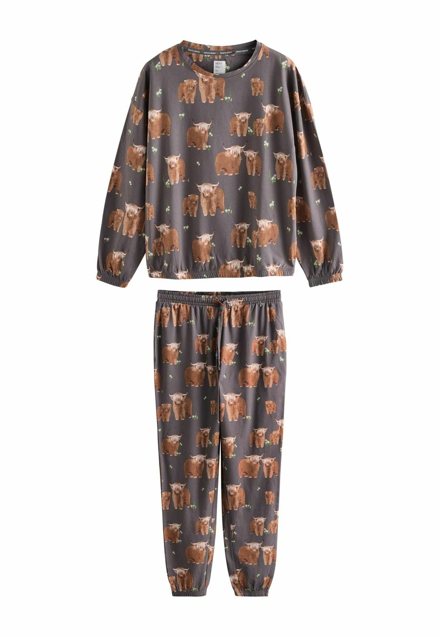 

Пижамный комплект Next TALL FIT SET, Charcoal Grey Hamish The Highland Cow/Grey