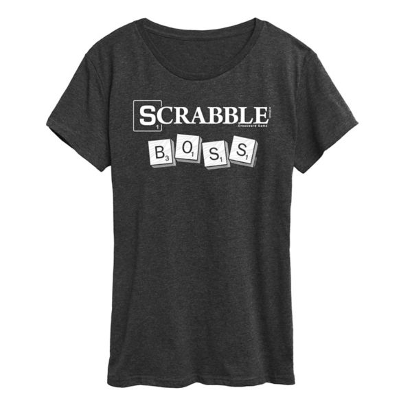 

Женская футболка Scrabble Boss Hasbro, серый