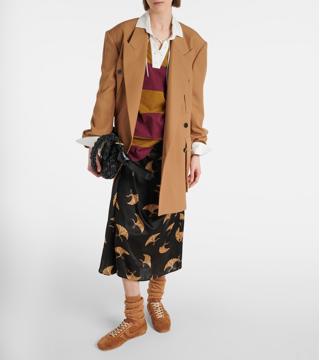 Толстовка из хлопковой смеси с цветными блоками Dries Van Noten, Mustard — фото 2