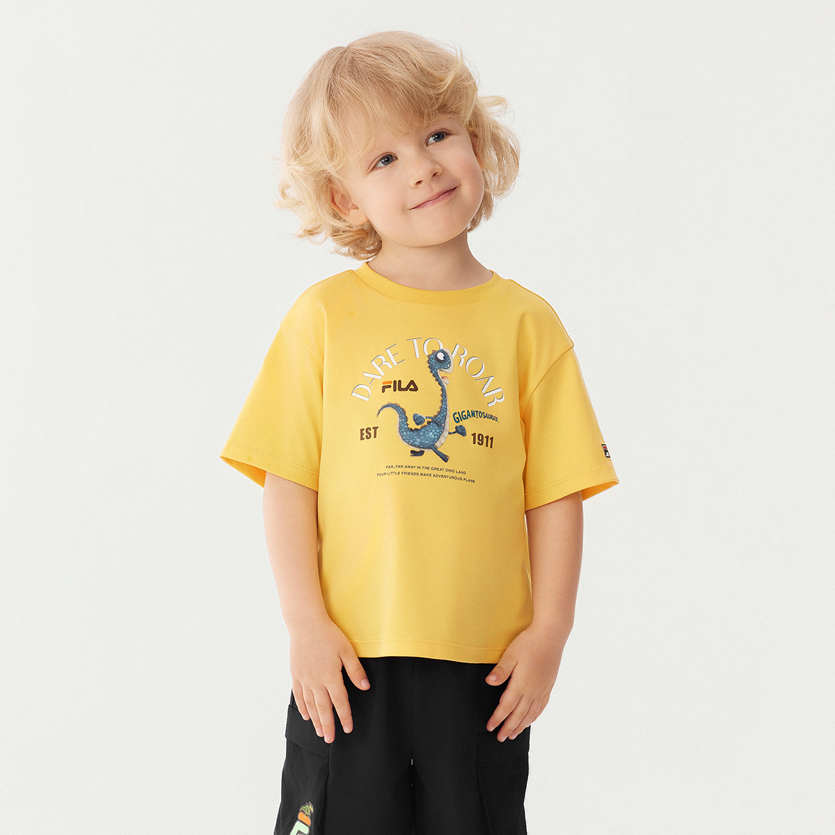 Футболка для детей от 3 до 7 лет FILA KIDS, желтый — фото 4