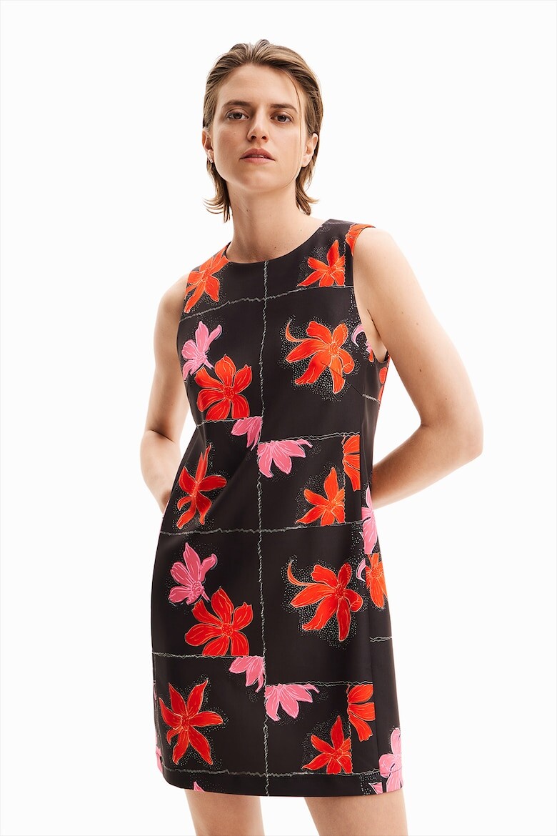 

Платье без рукавов с принтом Desigual, черный