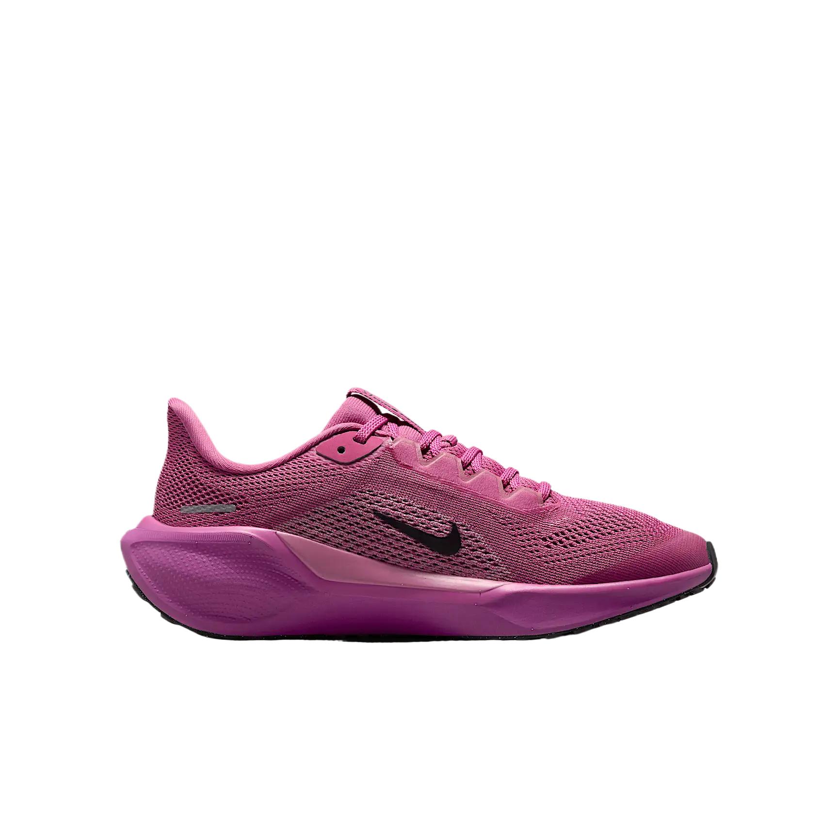 Nike Pegasus 41 нескользящие, устойчивые к истиранию, дышащие низкие детские беговые кроссовки fuchsia/rose red/black kids' — фото 2