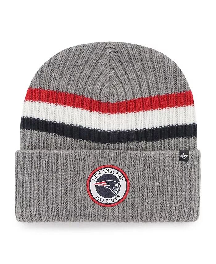

Мужская серая вязаная шапка New England Patriots Highline с манжетами '47 Brand