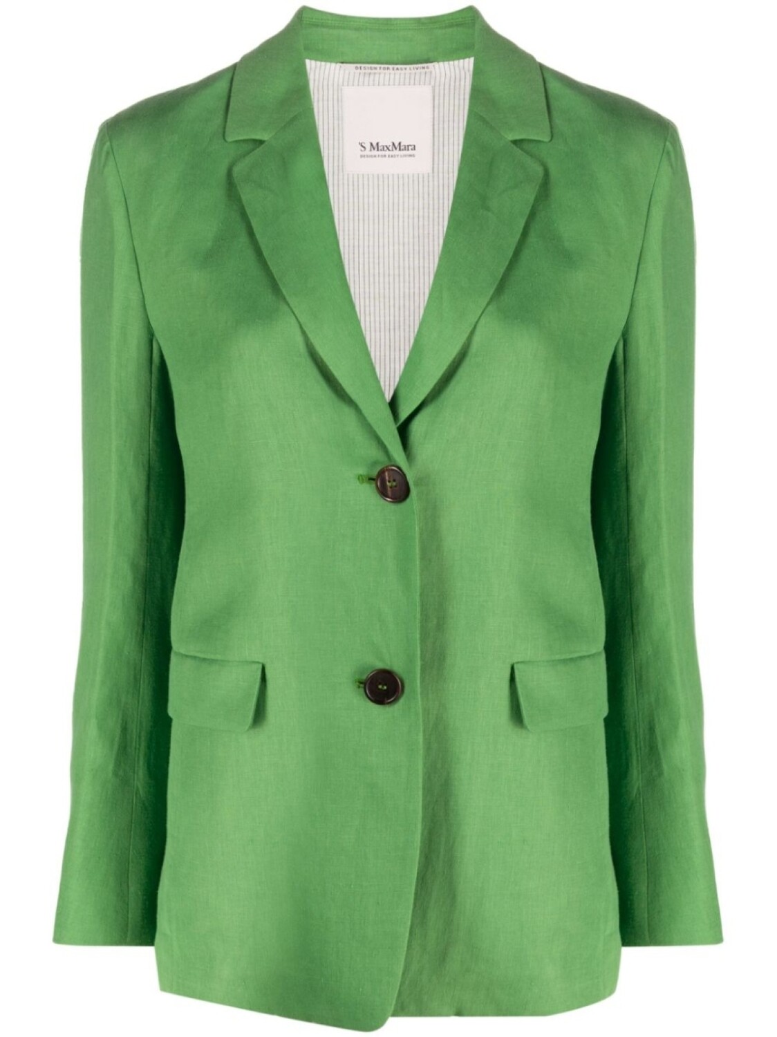 

Льняной однобортный блейзер 'S Max Mara, зеленый