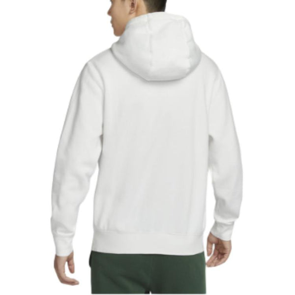 Толстовка club hoodie 'white green' Nike, белый — фото 2