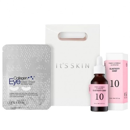 

Elasticity Power 10 Formula Co Effector сыворотка - 30 мл и коллагеновая маска для глаз - 3 г Its Skinset
