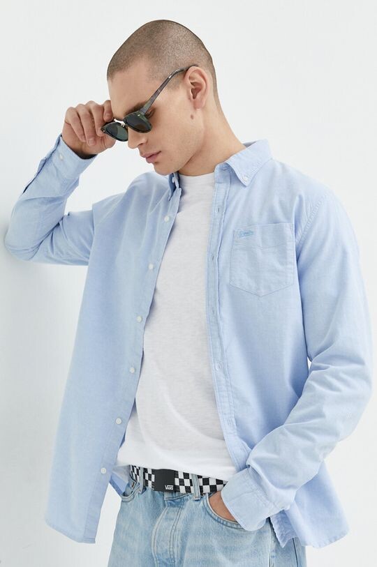 

Хлопковая рубашка Superdry, синий