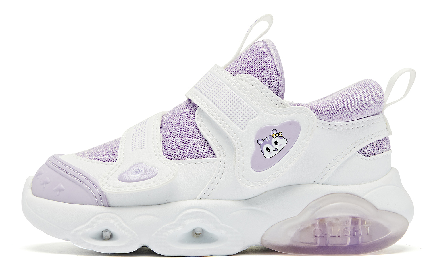 

QIAODAN Детские нескользящие противоударные низкие ботиночки для малышей purple white