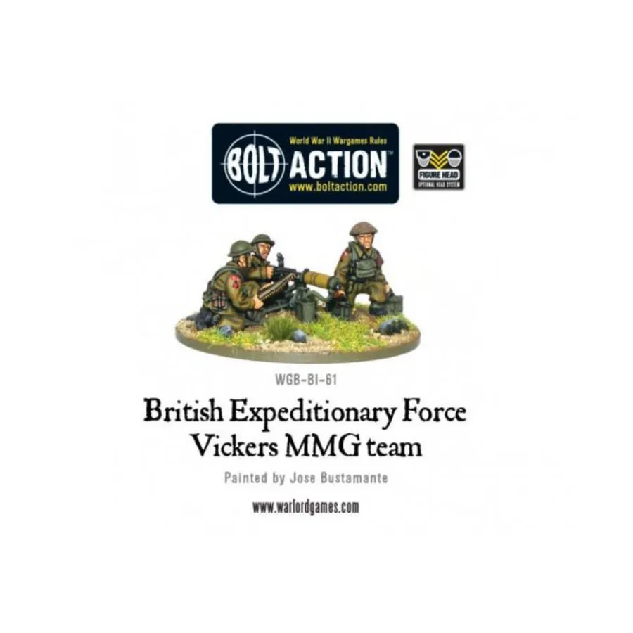 

Ранняя война - британская команда Vickers MMG, Bolt Action - British Army (28mm)