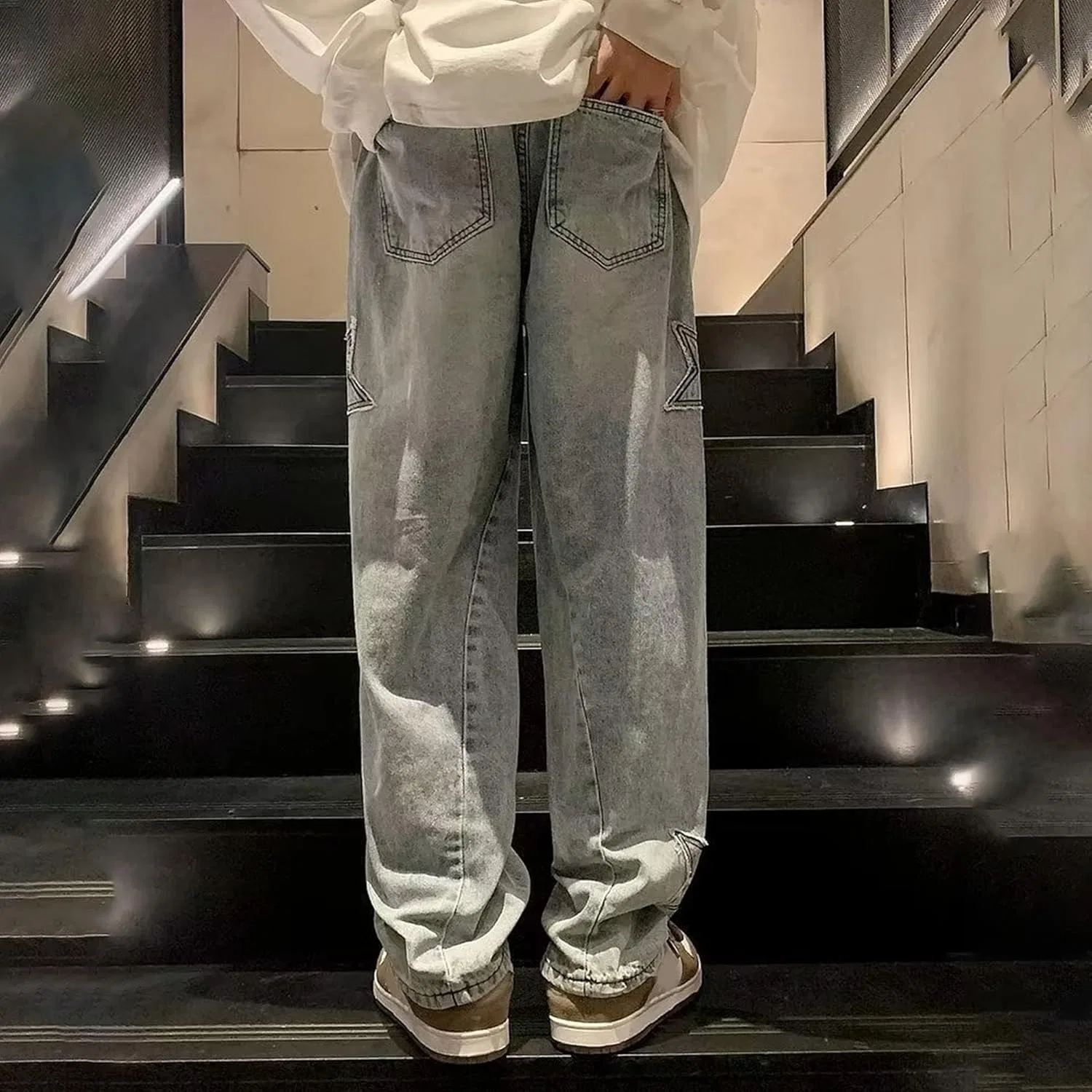 Джинсы baggy casual, синие — фото 2
