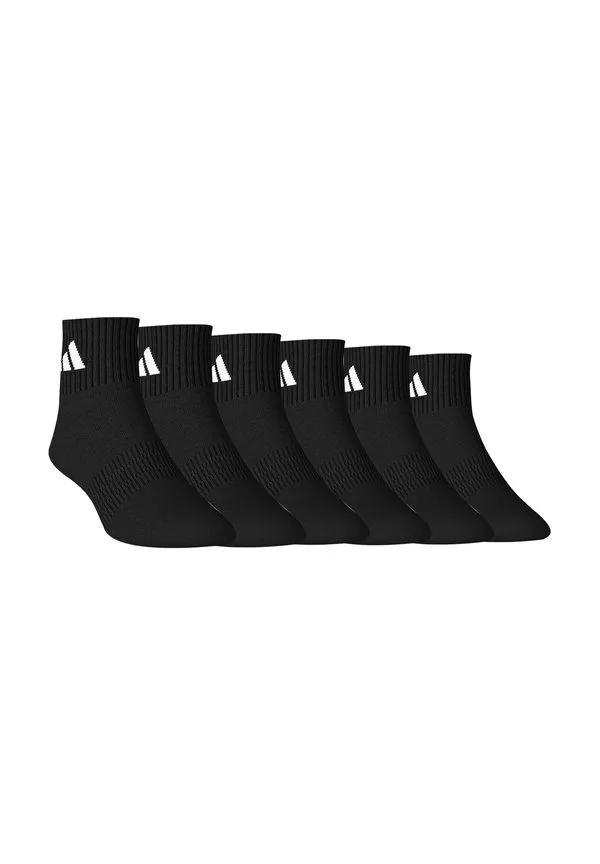 Унисекс тонкие легкие спортивные носки до щиколотки, упаковка из 6 пар. Adidas Performance, Black