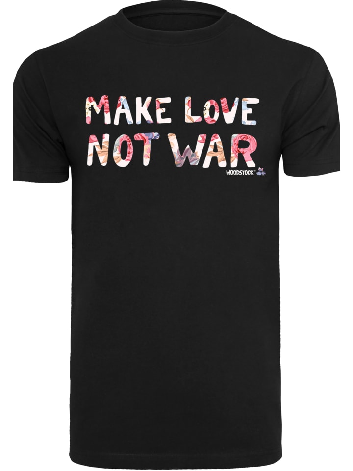 

Футболка F4NT4STIC WOODSTOCK Make Love Not War Floral, черный