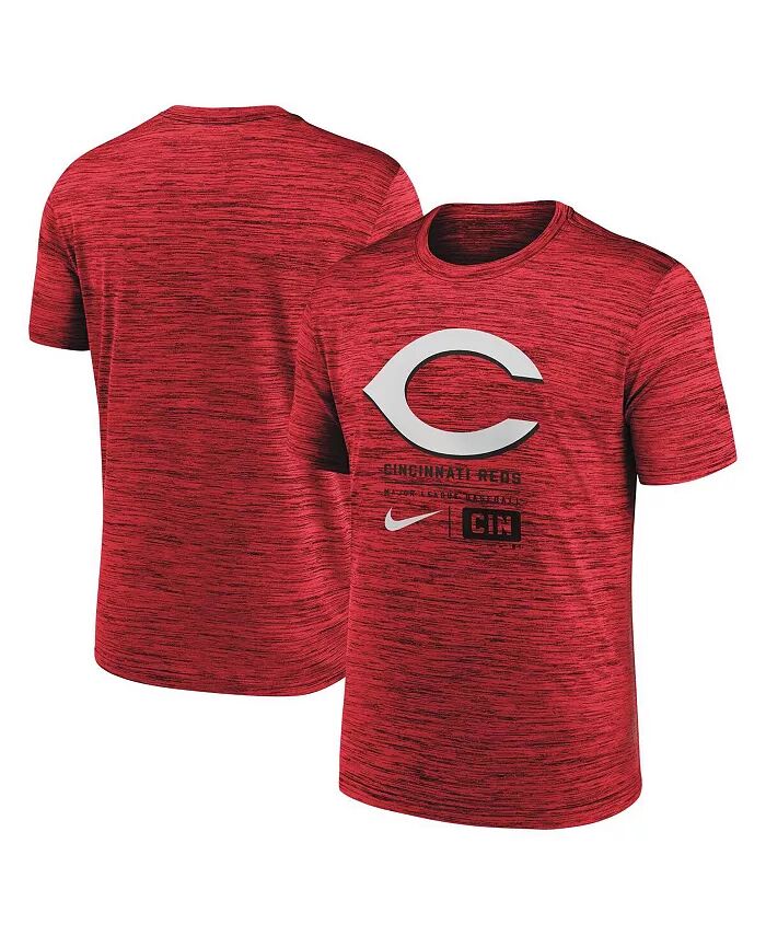 

Мужская красная футболка Cincinnati Reds с большим логотипом Velocity Nike