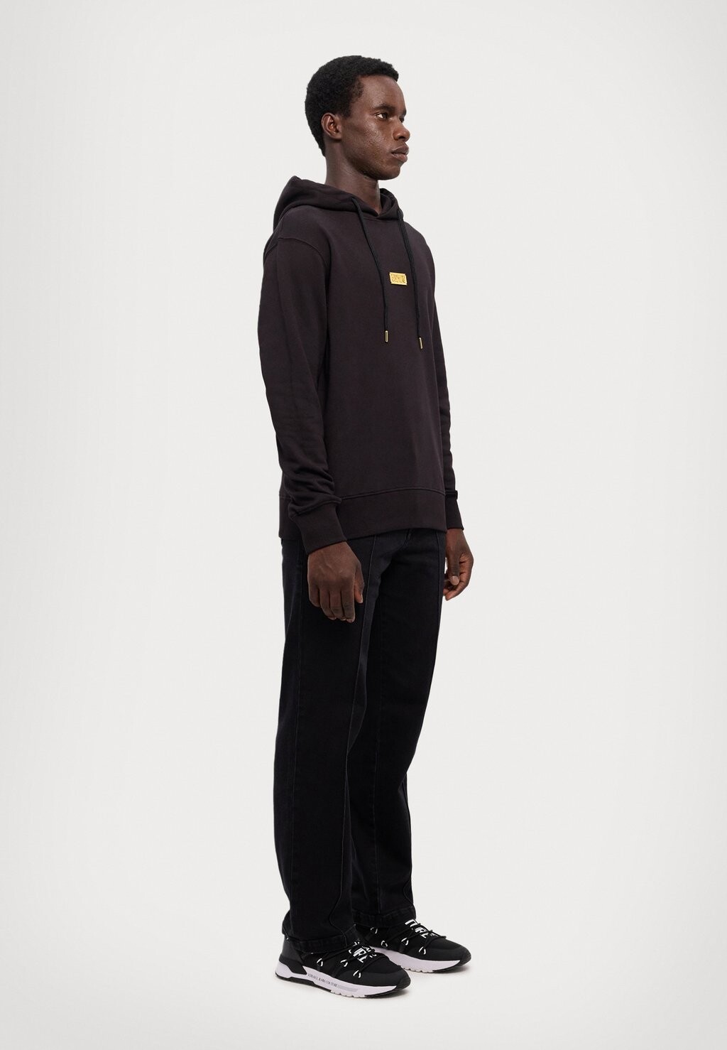

Спортивный свитер LOGO PLACKET Versace, черный