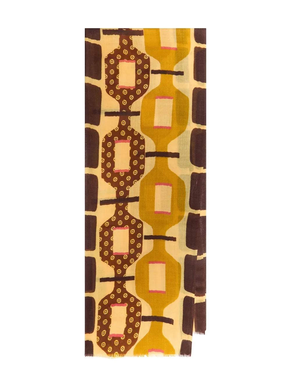 

Шарф с геометричным узором MALIPARMI, желтый