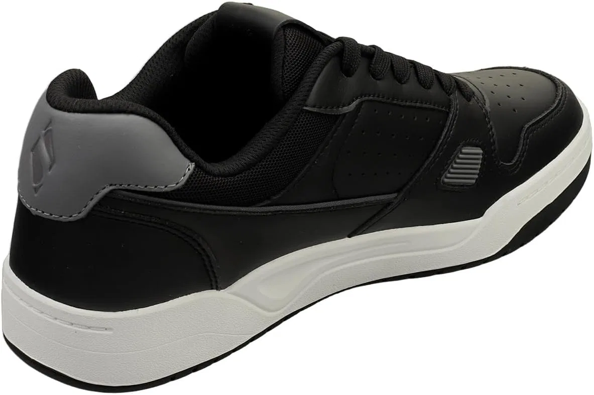 Мужские кроссовки Skechers Koopa Harry Kane Court Trainers, Black Leather Suede Mesh Gray Trim — фото 2