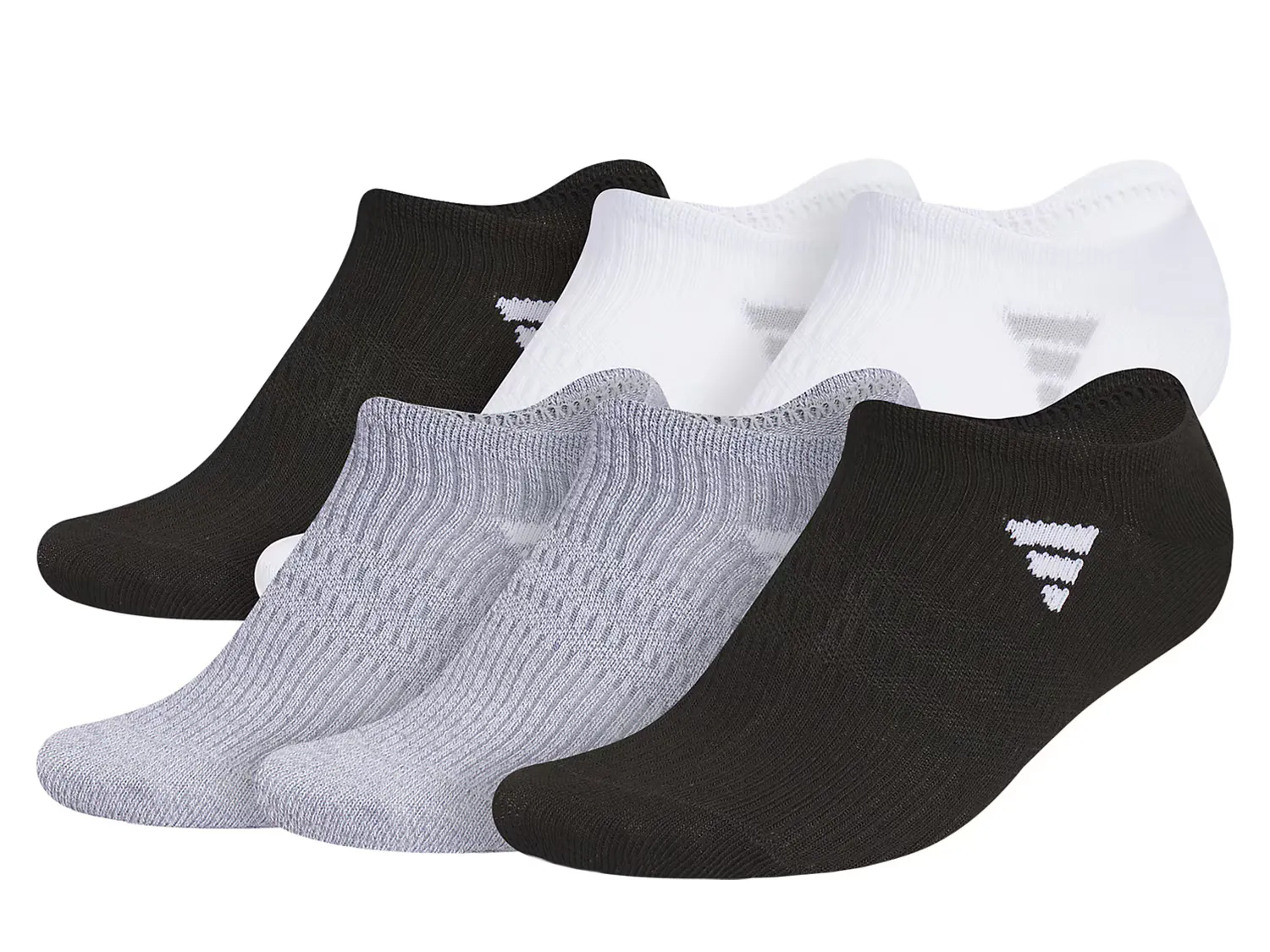 

Носки Superlite 3.0 Women's No Show Socks - 6 Pack Adidas, серый/черный/белый