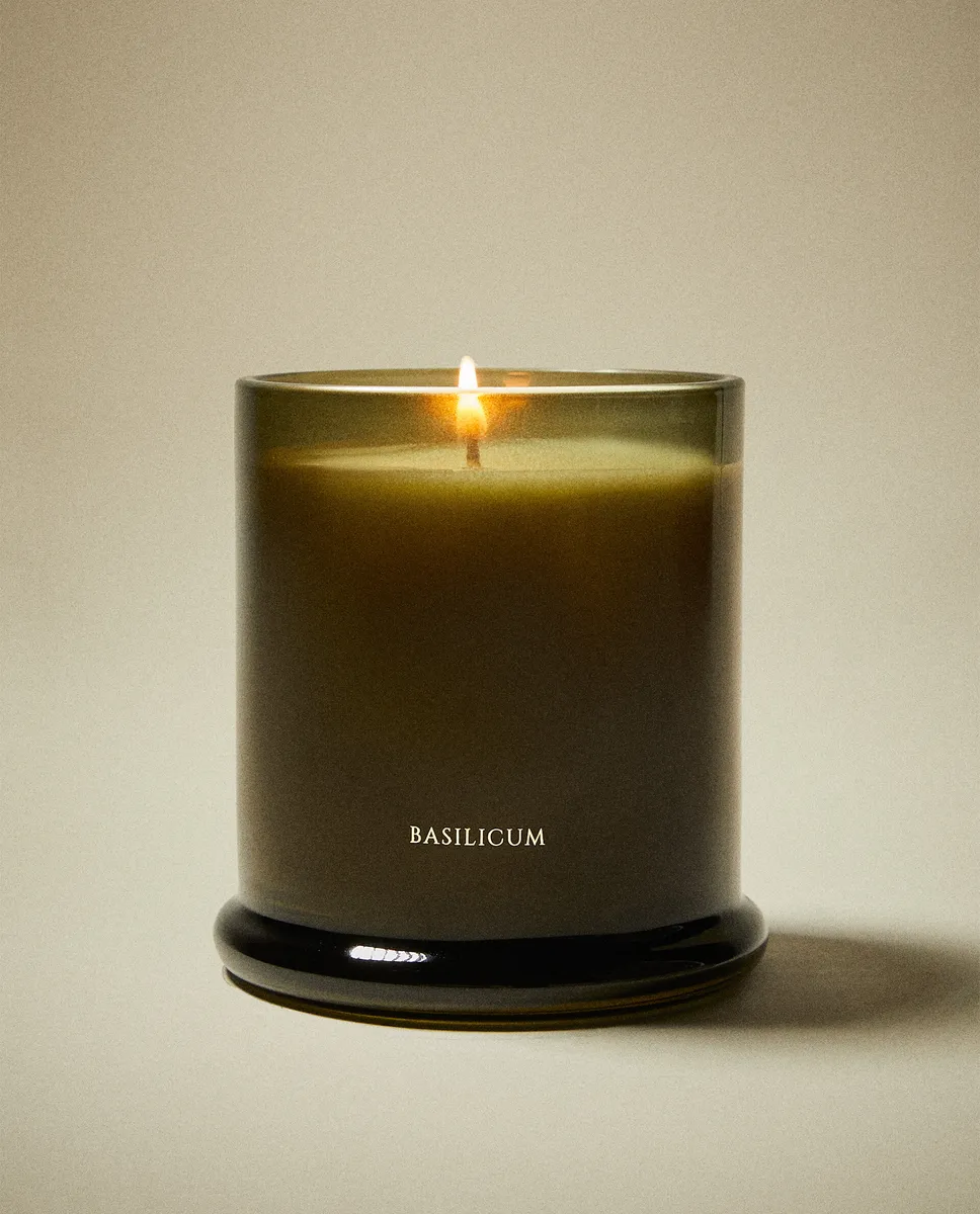 Ароматическая свеча Zara Home Basilicum Scented, 350 гр, Mint Green