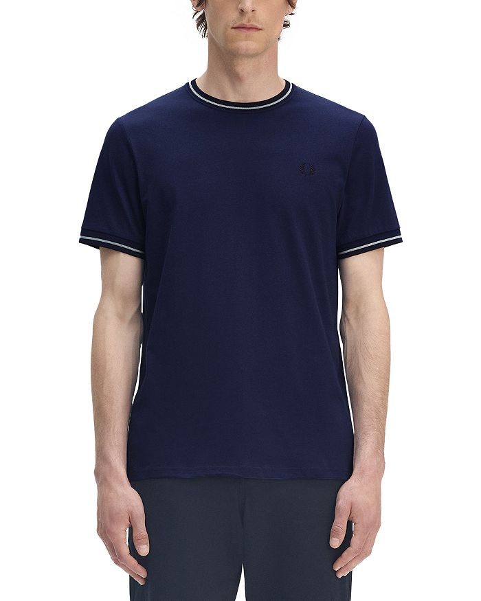 

Футболка с коротким рукавом и двойным подгибом Fred Perry, синий
