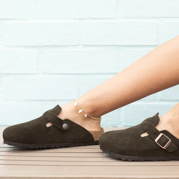 Женские сабо Birkenstock Boston с мягкой стелькой, цвет Mocha