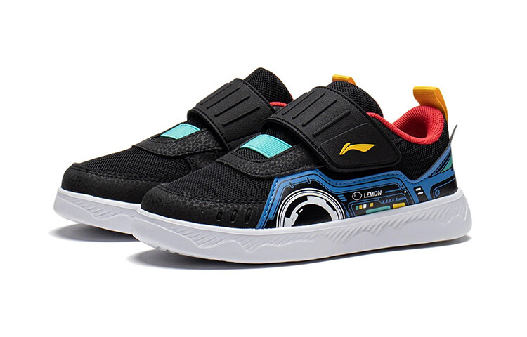 Кроссовки LINING YOUNG Kids Lifestyle Shoes PS Low-top Black/yellow/white/red — фото 3