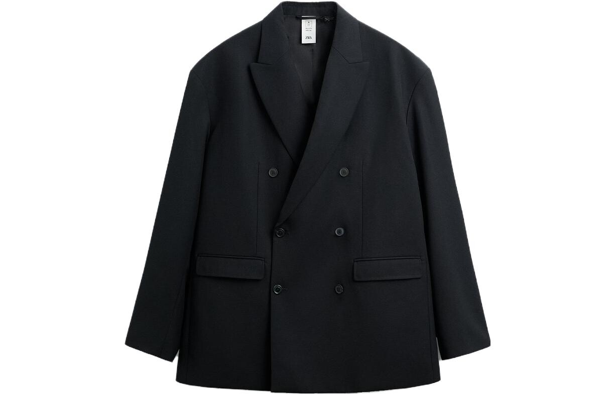 

Деловой костюм мужской черный Zara, черный
