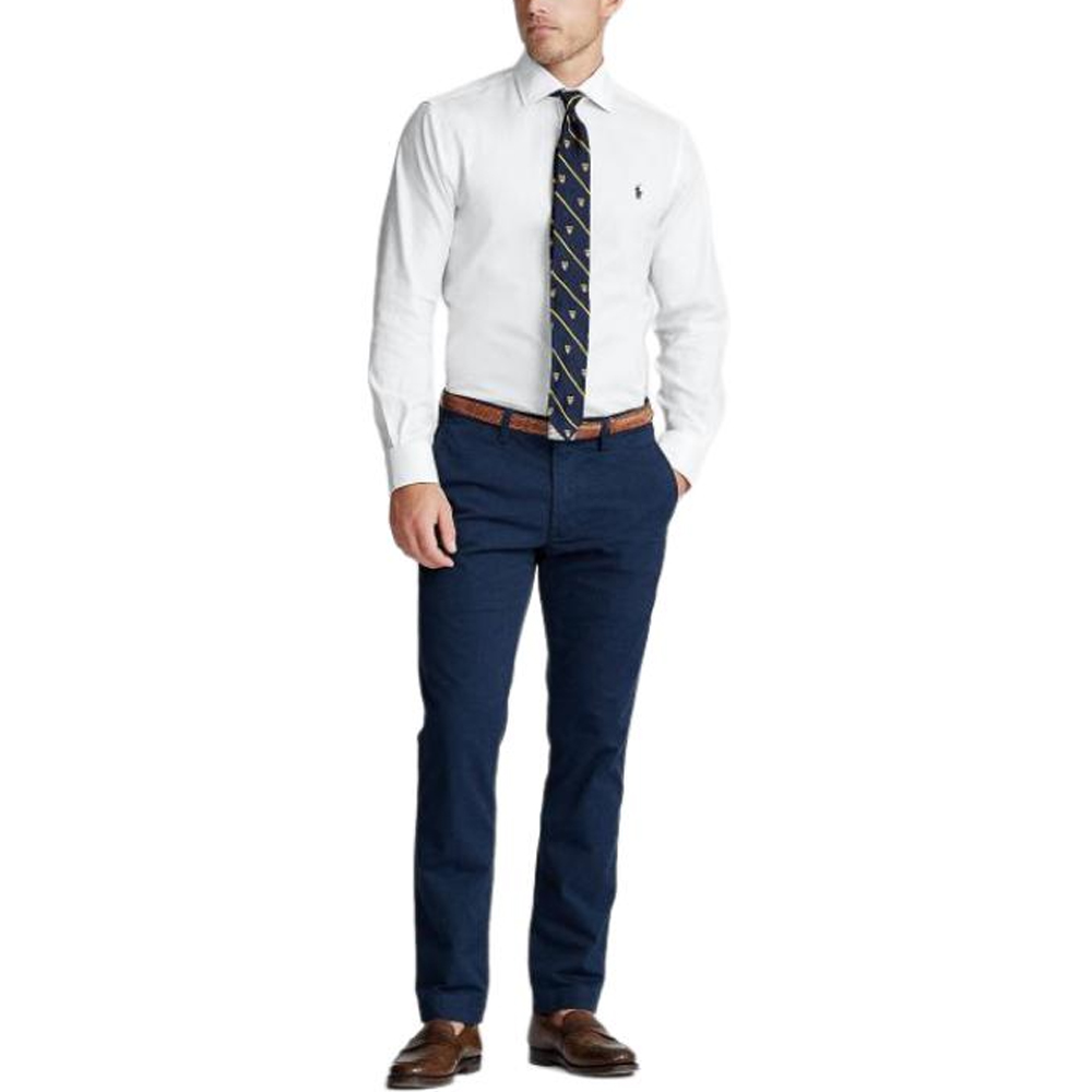 Белая мужская рубашка SS24 Polo Ralph Lauren, Long SleeLength 67 — фото 3