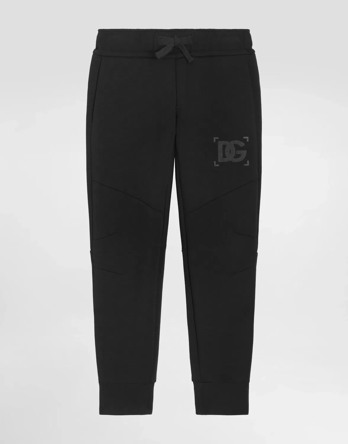 Брюки для бега из флиса стрейч-технологии DOLCE & GABBANA, черный