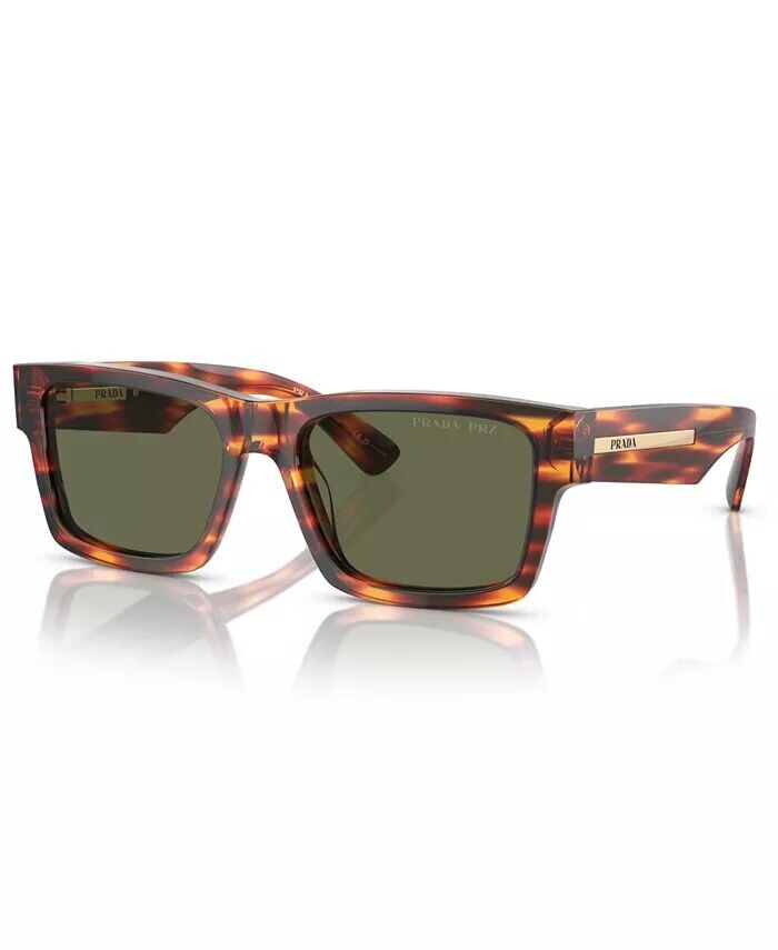 

Прямоугольные мужские солнцезащитные очки, PR 25ZS PRADA, коричневый