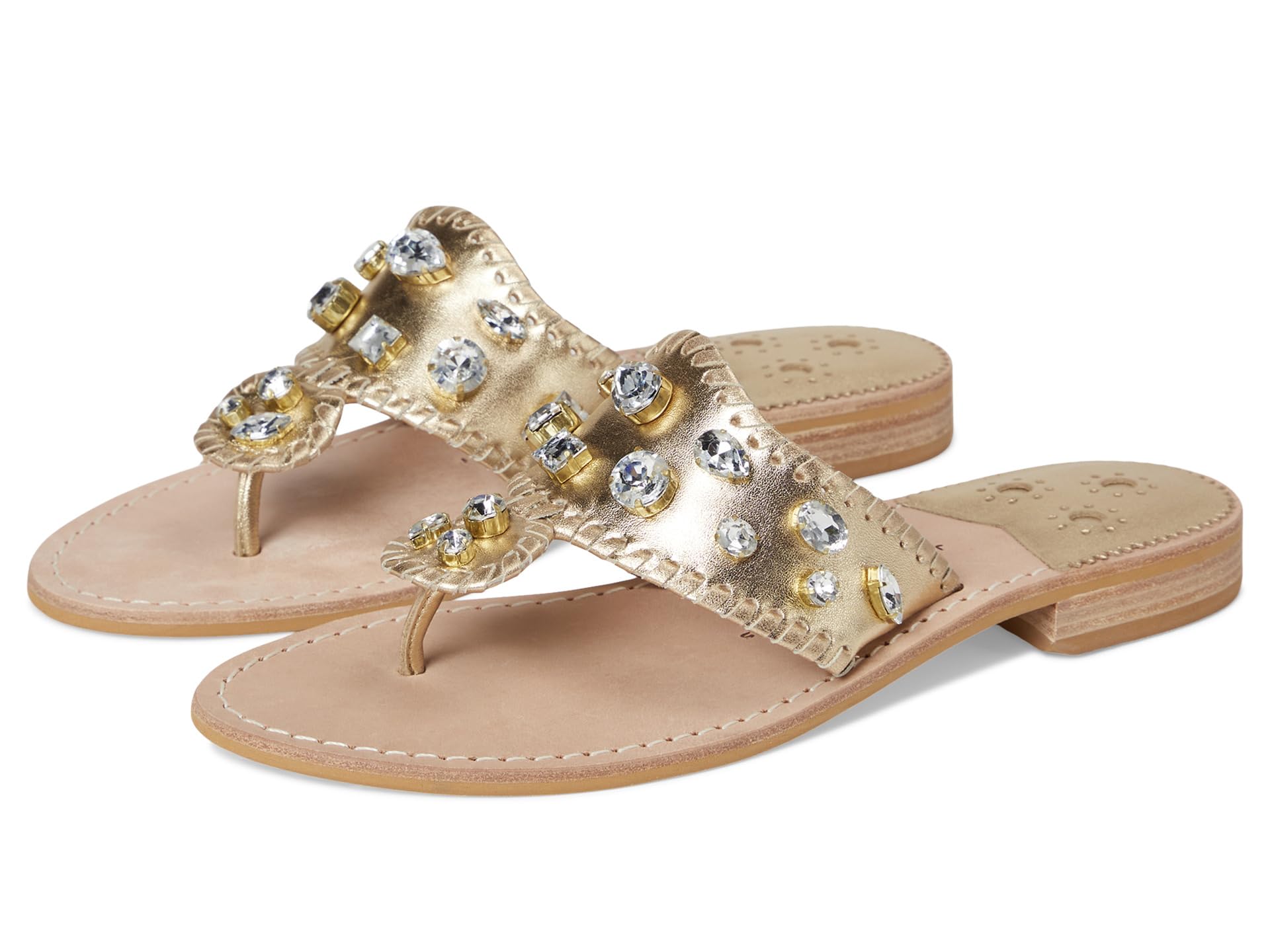 Сандалии Jack Rogers Jacks Flat Jeweled Sandals, цвет Jacks Platinum