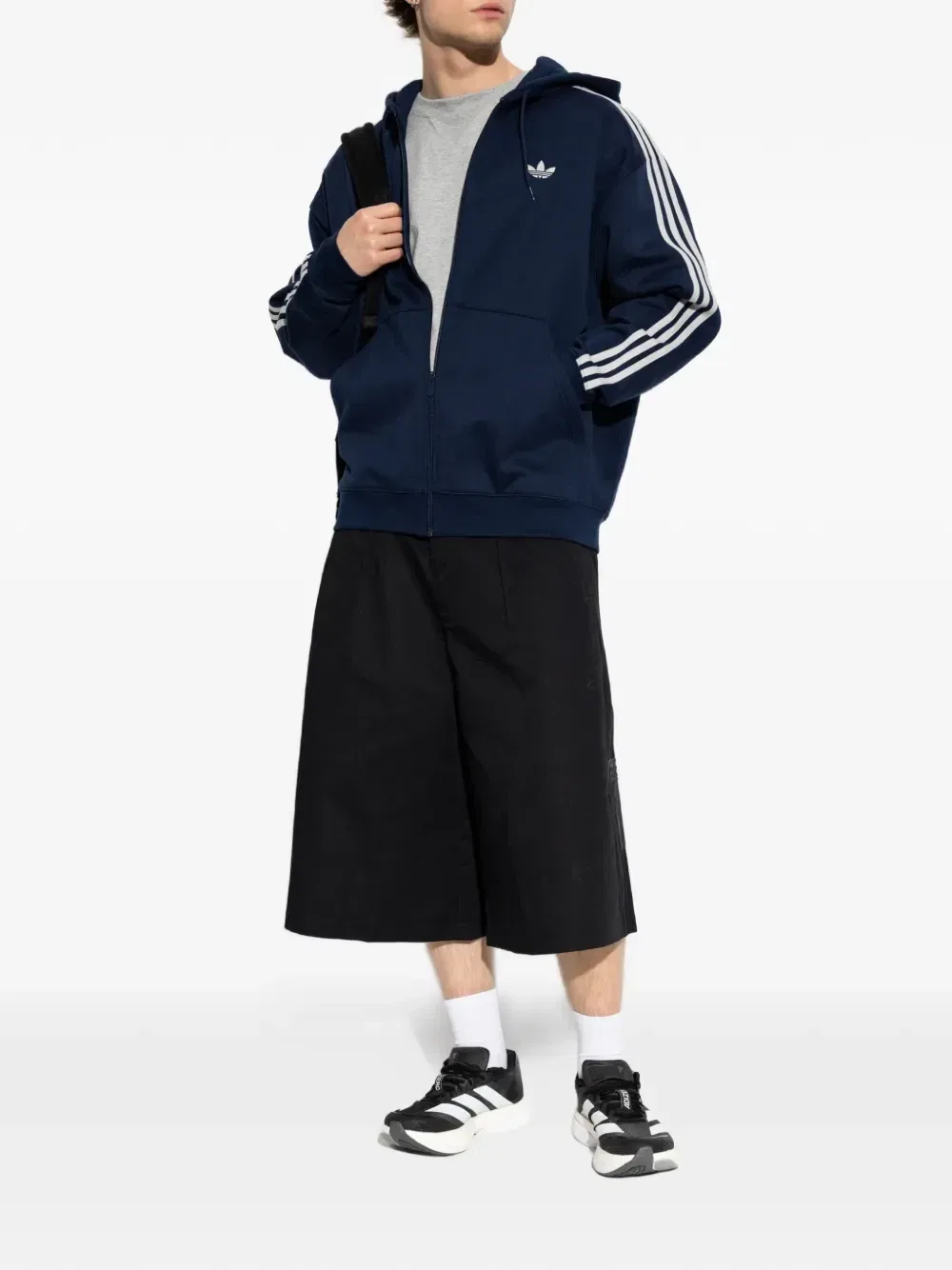 Футболка с вышитым логотипом Adidas, серый — фото 2
