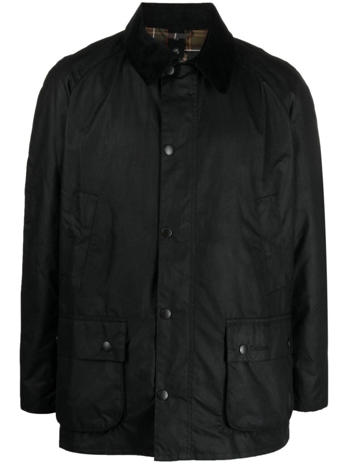 

Barbour вощеная куртка с воротником, черный