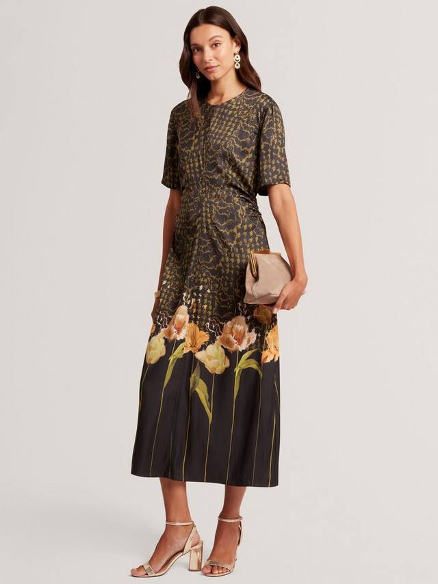 

Aevaa Mix Print Midi Dress Ted Baker, Black/Multi