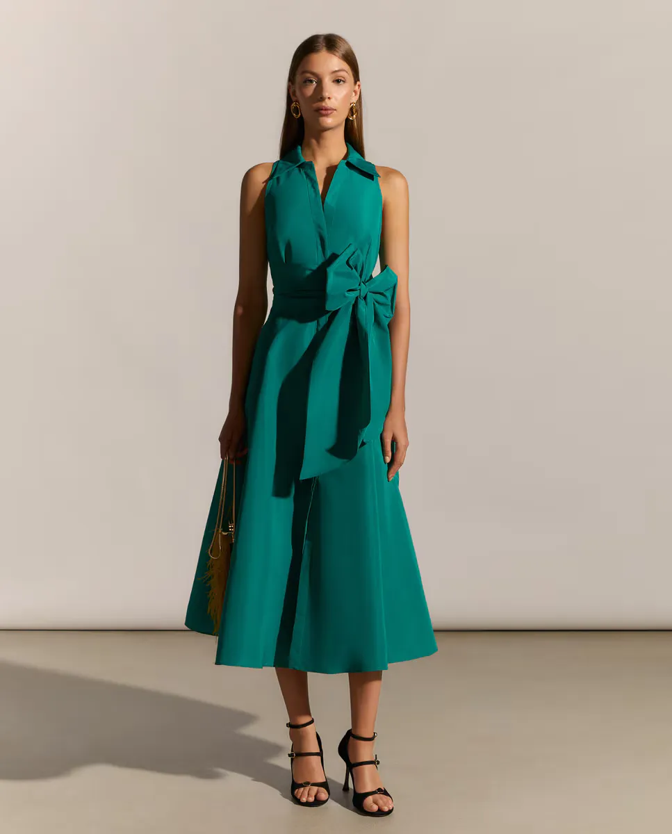 

Платье миди из тафты Woman Fiesta El Corte Inglés, цвет Verde