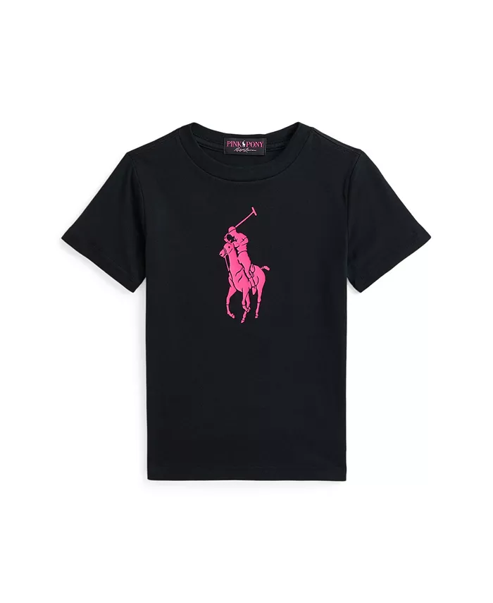 

Футболка для малышей и мальчиков Pink Pony из хлопкового джерси Polo Ralph Lauren, черный
