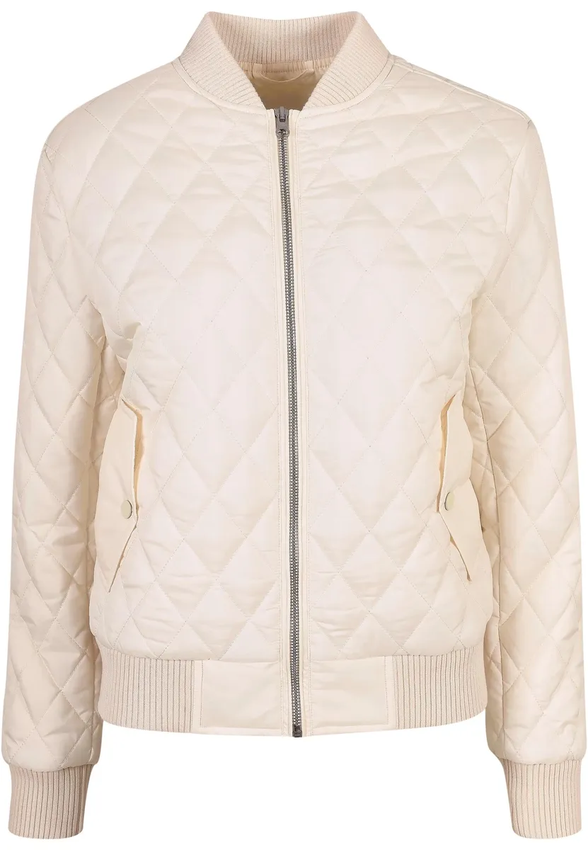 

Куртка всепогодная URBAN CLASSICS " Urban Classics Women's Ladies Diamond Quilt Nylon Jacket" (1 шт.), без капюшона, белый