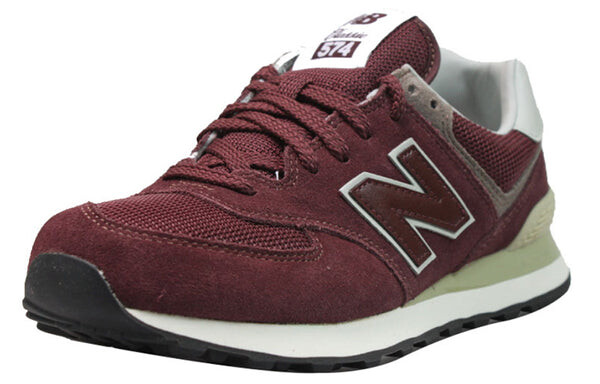 Кроссовки 574 винные New Balance, красный — фото 3