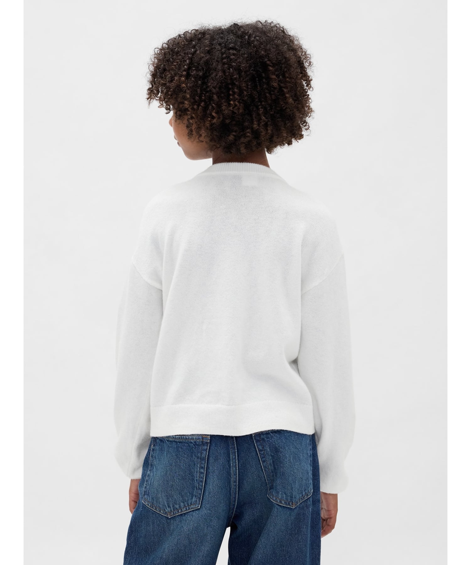 Свитер с круглым вырезом из ткани CashSoft Cashmere Touch с интарсией GAP, PLACEMENT_HEART — фото 3