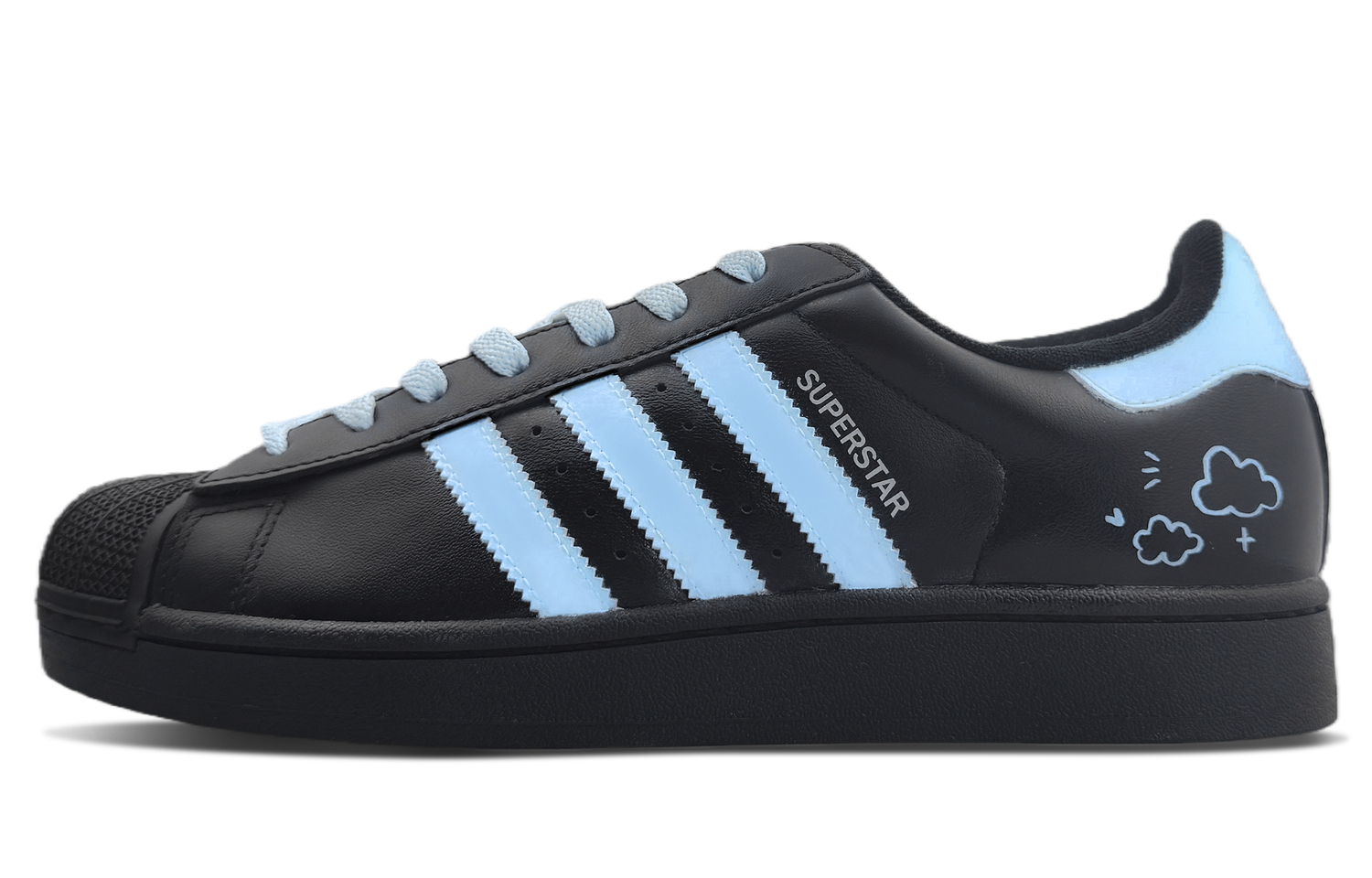 

Adidas Originals Superstar 2 устойчивые к истиранию низкие кроссовки для скейтбординга Unisex Black
