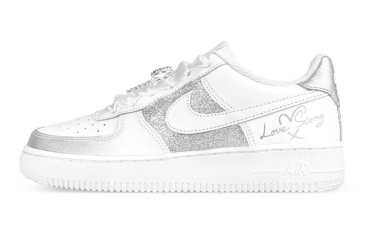 

Кроссовки Nike Air Force 1 Skateboard Shoes Women's Low-Top White Silver