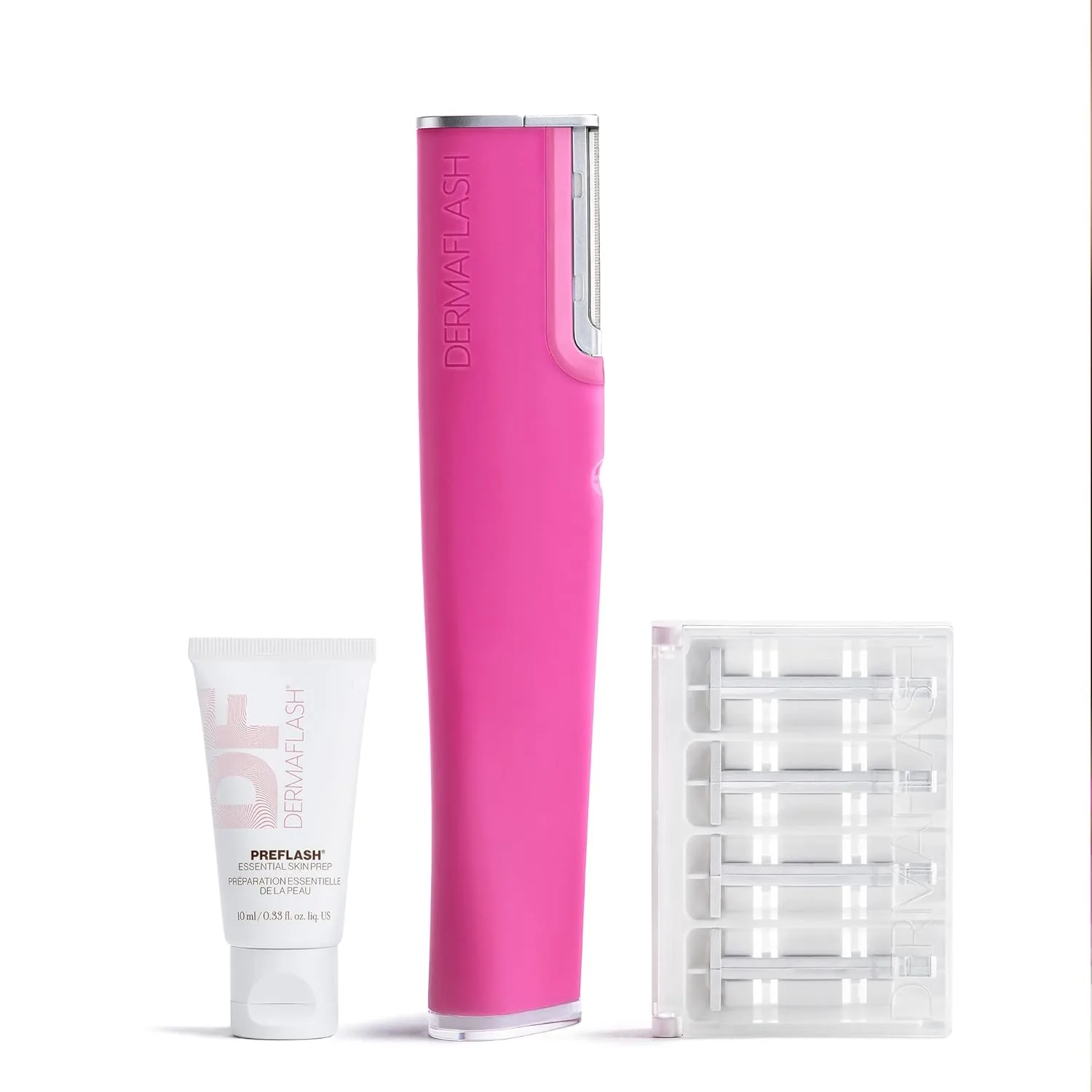 Инструмент для звуковой дермапланинга DERMAFLASH LUXE+ для удаления пушковых волос на лице, омоложения и отшелушивания., Pop Pink