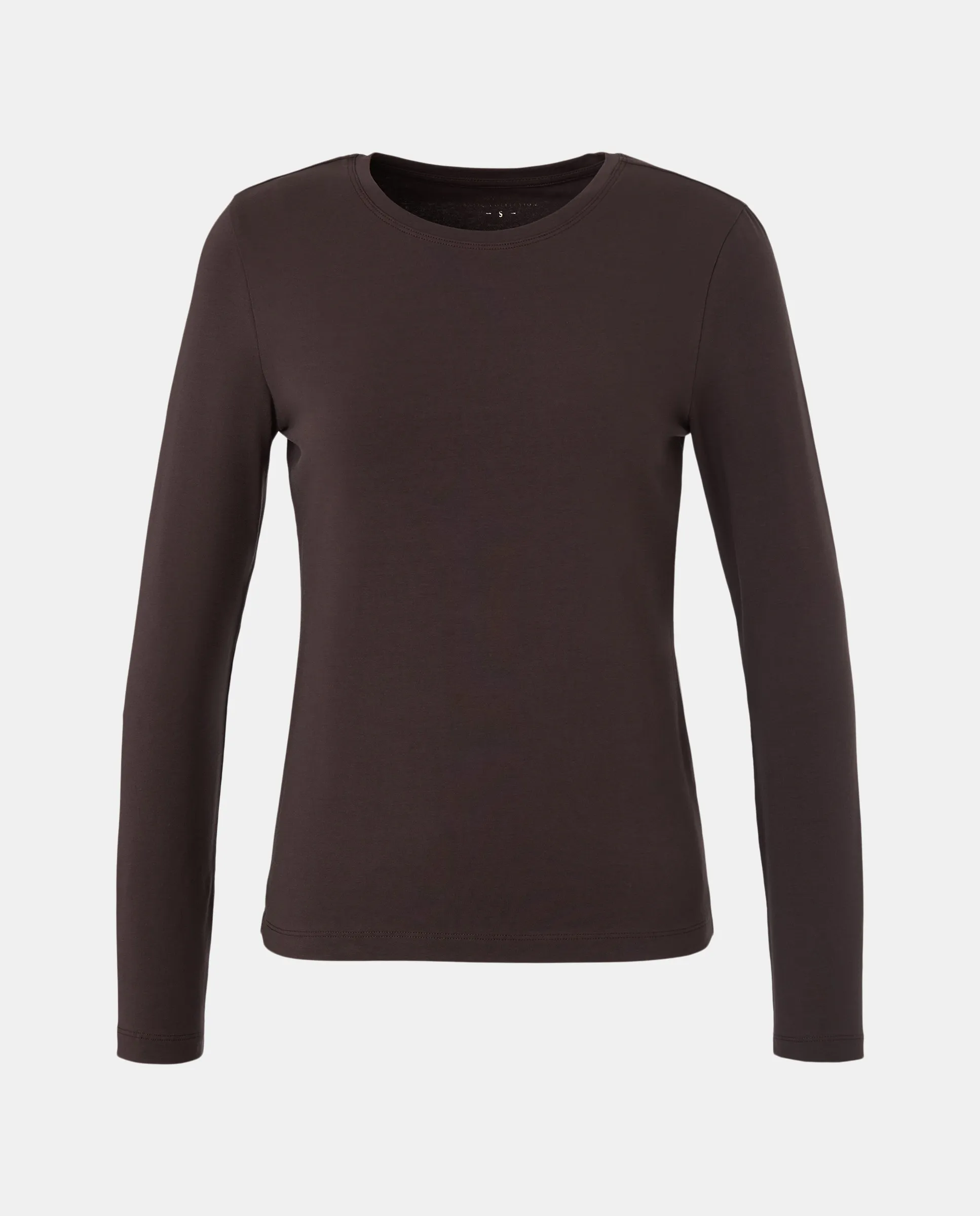 

Женская футболка с длинным рукавом и круглым вырезом Easy Wear, коричневый